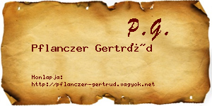 Pflanczer Gertrúd névjegykártya
